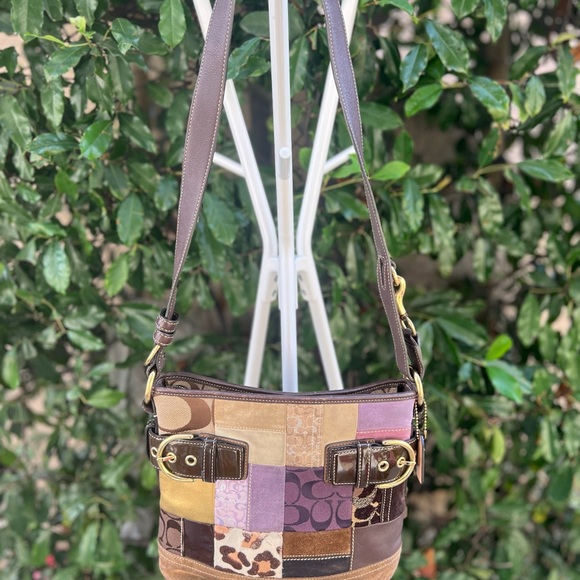 Coach Eva Holiday Patchwork Vintage Limited Edition Purse H05S-3573 Shoulder Bag - Picture 1 of 10